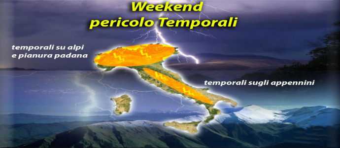 Meteo: weekend, grandine, temporali, mini tornado, allerta!