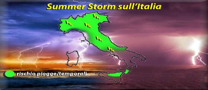 Meteo: Summer Storm con rovesci e temporali, poi super caldo con Scipio!
