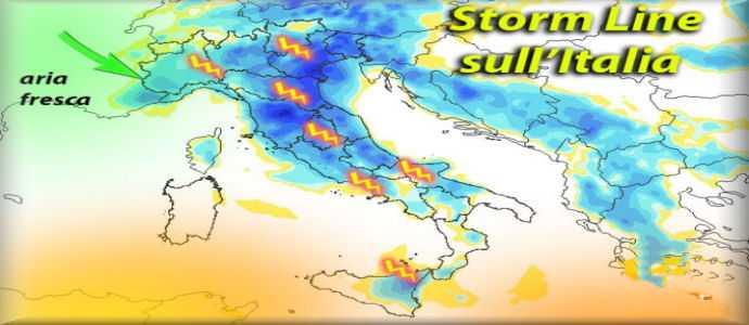 Meteo: Nubifragi, Storm-Line con bombe d'acqua, grandinate e trombe d'aria sull'Italia