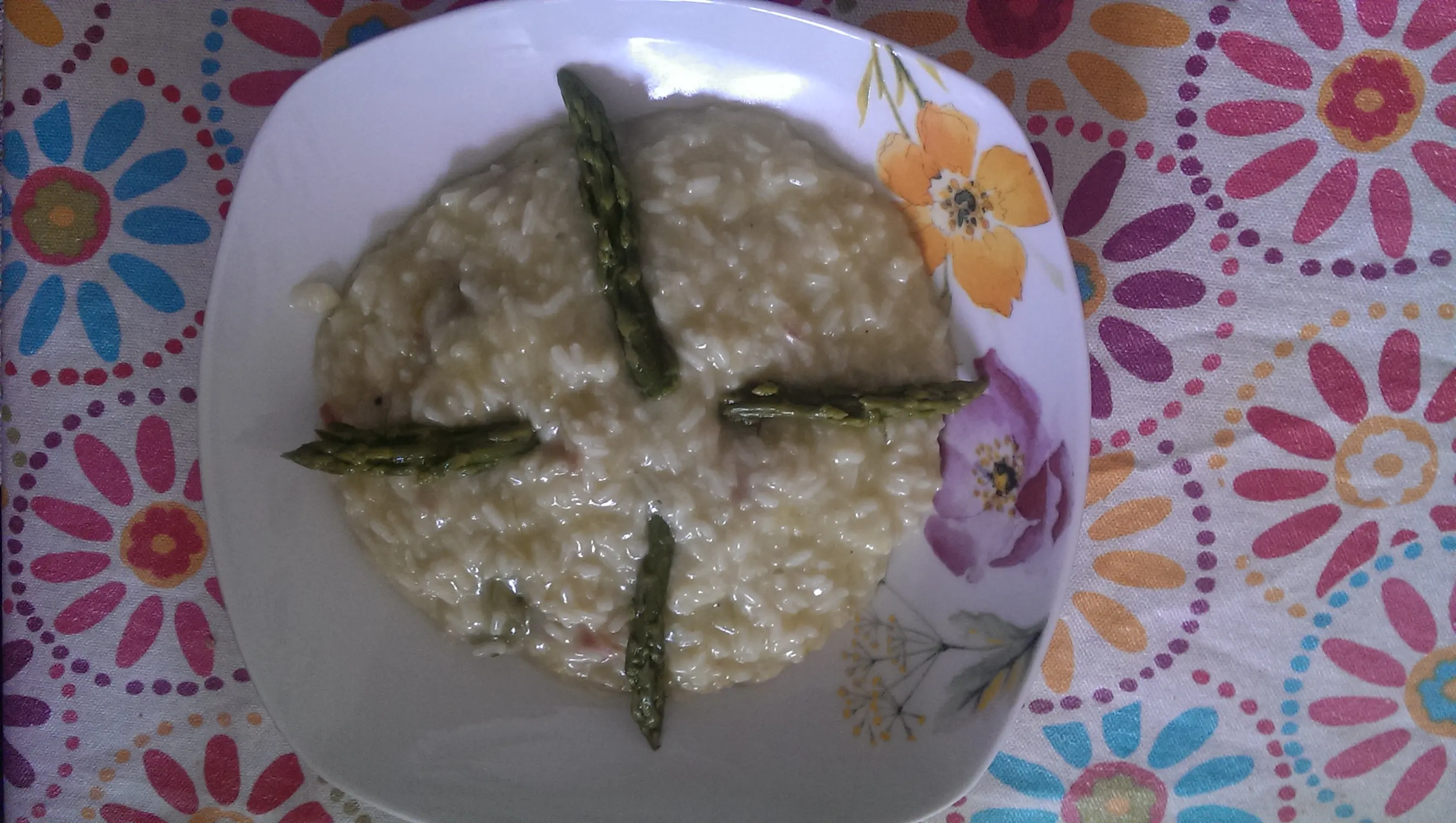 Risotto asparagi e speck