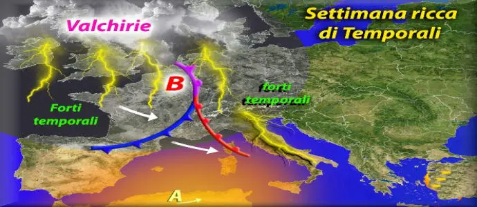 Meteo: Esami per l'estate? Valchirie la boccia. Settimana ricca di temporali sull'Italia