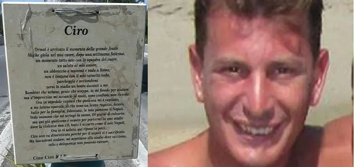 Roma: imbrattata la targa dedicata a Ciro Esposito