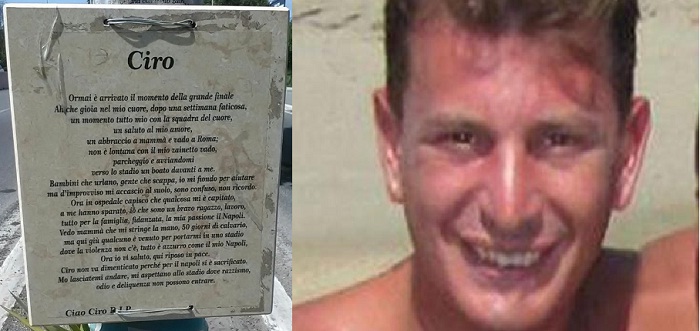 Roma: imbrattata la targa dedicata a Ciro Esposito