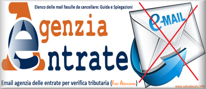 Fisco: Agenzia Entrate, "falsi messaggi a danno contribuenti"