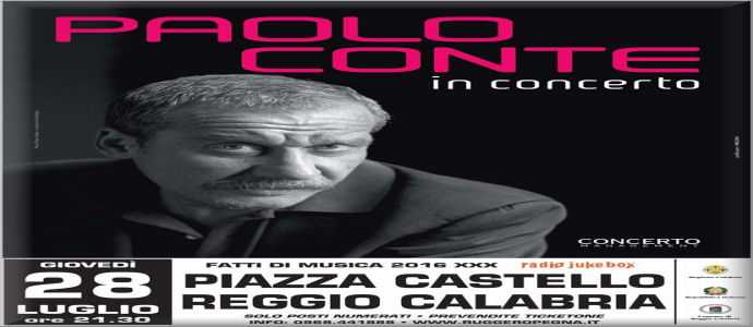 Paolo Conte il 28 luglio in piazza del castello aragonese di Reggio Calabria