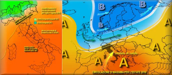 Meteo - Sole di Fuoco, Ecco Caronte, Cerbero e Minosse, colossi anticiclonici subtropicali
