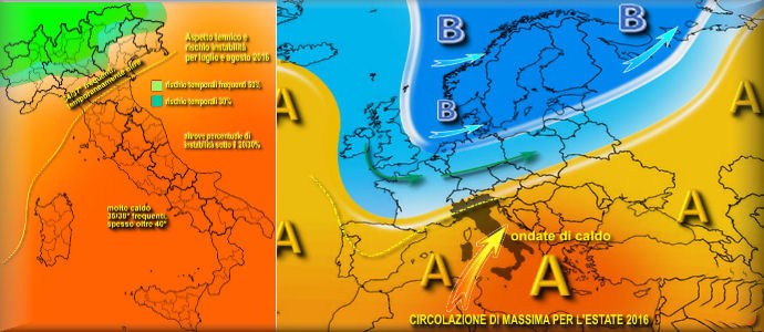 Meteo - Sole di Fuoco, Ecco Caronte, Cerbero e Minosse, colossi anticiclonici subtropicali