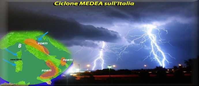Meteo il ciclone Medea semina piogge e temporali 1-3 Maggio, Italia sotto assedio