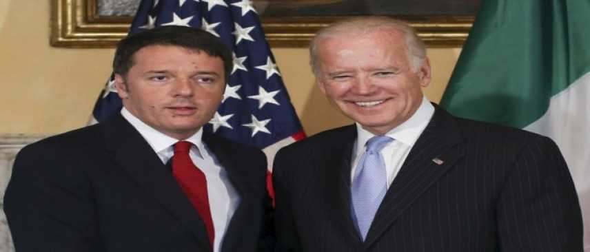 Roma, Joe Biden incontra Renzi e ringrazia l'Italia per aiuto in Iraq e Libia