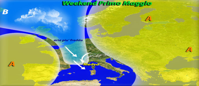 Meteo: Per il primo maggio, ecco il ciclone Medea! allerta temporali e neve