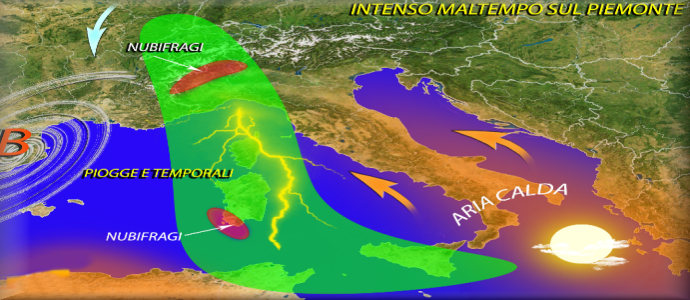 Allerta Meteo: Rischio nubifragi sul Piemonte. Nel weekend, Lombardia, Liguria e Sardegna