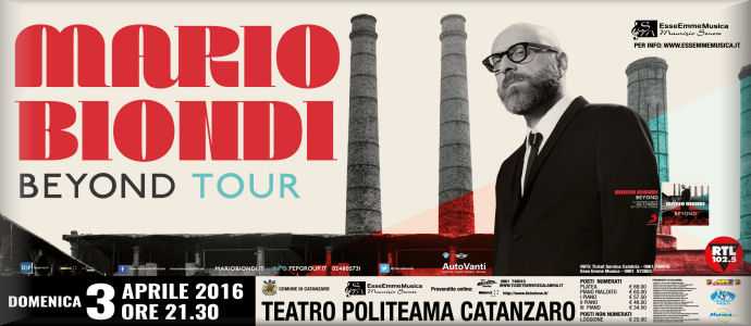 Mario Biondi il 3 aprile a Catanzaro - sono rimasti pochi biglietti per il concerto