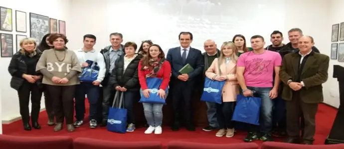 Il Presidente Bruno con i professionisti greci-progetto eco development and management of agro food