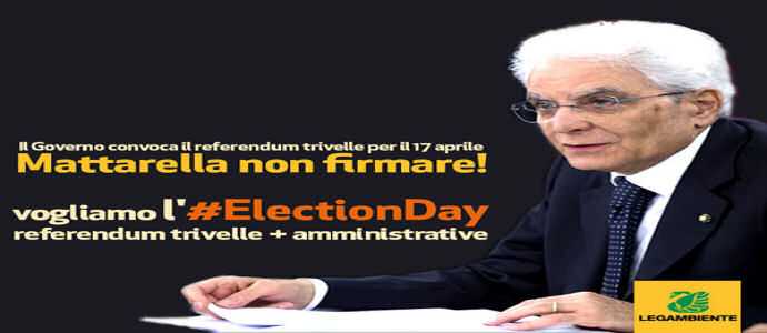 Referendum trivelle, la società civile scrive a Mattarella