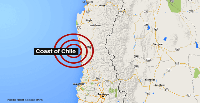 Cile, scossa di terremoto con magnitudo 6.3