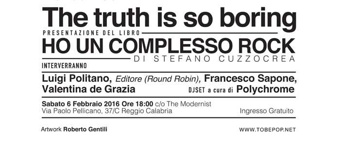Presentazione del libro 'Ho un complesso Rock' a Reggio Calabria