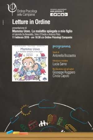 Napoli, presentazione "Mamma Uovo. La malattia spiegata a mio figlio" all'Ordine Psicologi Campania