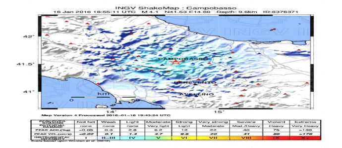 Terremoto, Terrore Molise-Campobasso sciame sismico continuo, magnitudo 4.3