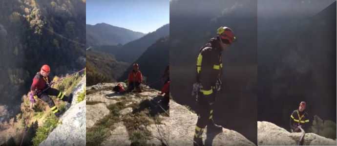 Vigili del Fuoco: Gimigliano - addestramento speleo alpino fluviale più intervento a Cropani [Video]