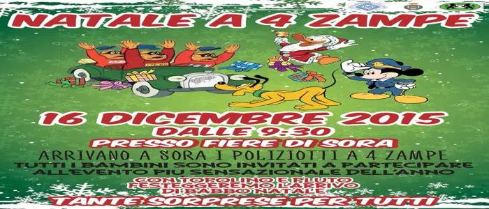 "Natale a 4 zampe" il 16 dicembre a Sora (Fr): l'evento cinofilo più atteso dell'anno