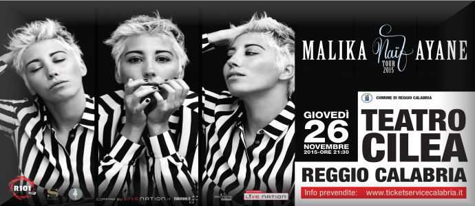 Verso il sold out per il concerto del Naif tour che Malika Ayane terrà il 26 novembre Reggio C.
