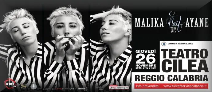 Verso il sold out per il concerto del Naif tour che Malika Ayane terrà il 26 novembre Reggio C.