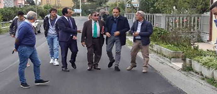 Sopralluogo del presidente della provincia di Catanzaro, Enzo Bruno, nel comune di Davoli