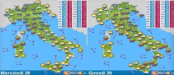 Meteo: Halloween-Ognissanti: incubo alluvione su Sicilia e Calabria. Poi Estate di S.Martino.Inverno