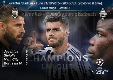 Champions League, stasera Juventus-Monchengladbach. Allegri: "Chance per ipotecare passaggio turno"