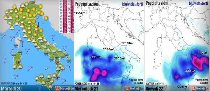 Allerta Meteo: Ciclone al CentroSud, venti forti, alluvionale, sulla Campania, Basilicata e Calabria