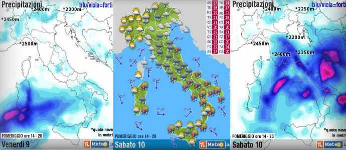 Allerta Meteo: Ciclone Forza 2 al Centro-Sud e Isole, allarme in Sardegna, poi su Lazio, Roma