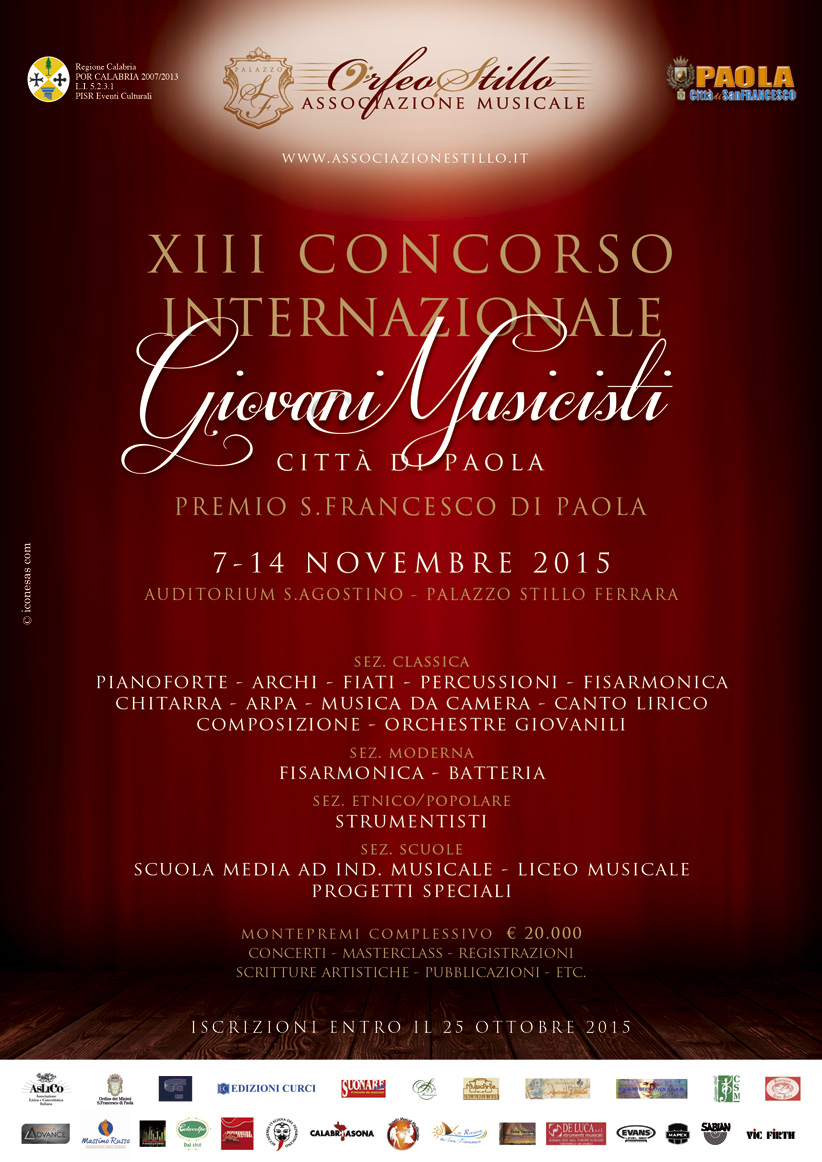 Il XIII Concorso Internazionale Giovani Musicisti "Città di Paola"