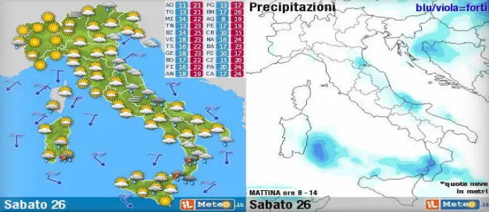 Meteo: Weekend con venti freschi e temporali al Sud