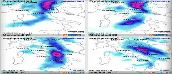 Meteo: Allerta maltempo sulla Liguria, Toscana, Umbria e Marche, Lazio specie su Roma, poi al sud