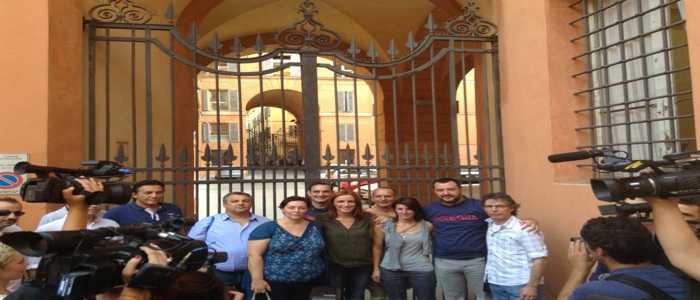 Bologna, Matteo Salvini a sostegno dei lavoratori Faac licenziati
