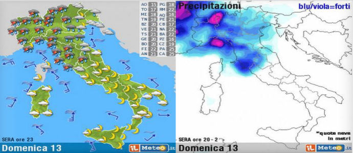 Allerta Meteo: Rischio nubifragi su Liguria ed entro sera anche sulla Toscana. Al Sud caldo fino 30°