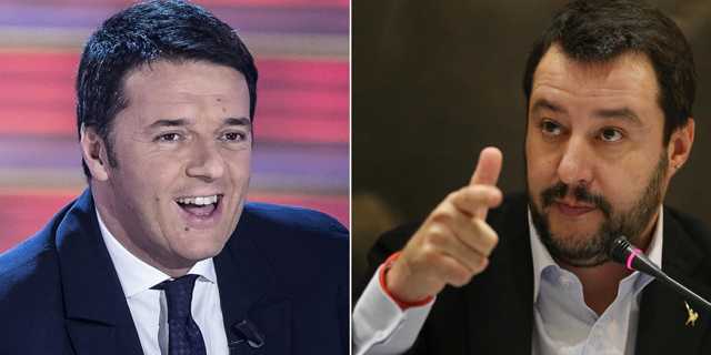 Scontro Salvini-Renzi su Immigrazione