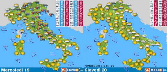 Allarme Meteo: Summer Storm, sull' Emilia Romagna, Veneto Lombardia, Venezie, Friuli e Lazio