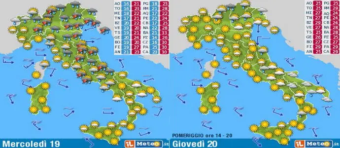 Allarme Meteo: Summer Storm, sull' Emilia Romagna, Veneto Lombardia, Venezie, Friuli e Lazio