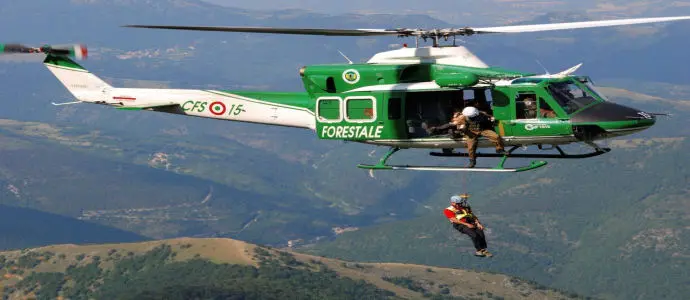 Verbicaro (Cs): Intervento del CFS per una caduta in montagna.Ragazzo trasportato con l'elisoccorso