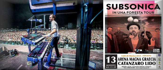 I Subsonica chiude domani all'arena di Catanzaro Saranno premiati come "Migliore band dell'anno"