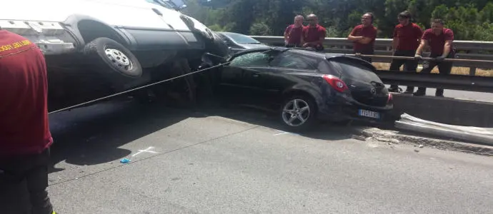 Grave incidente su viadotto Magliana, ingente spiegamento della Polizia di Roma Capitale [Foto]