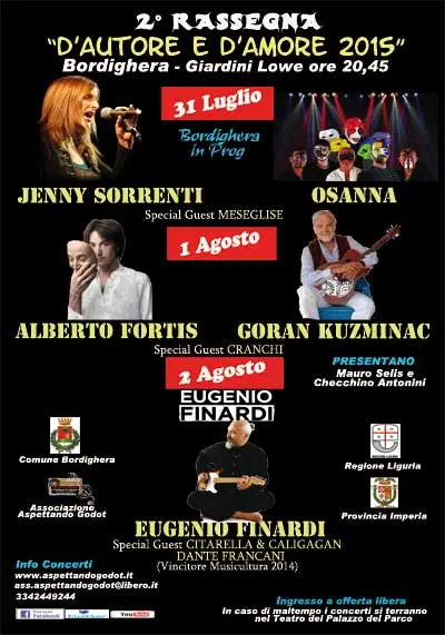 2 Rassegna d'Autore  d'Amore - Bordighera Estate 2015