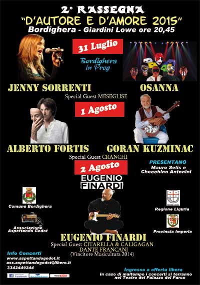 2 Rassegna d'Autore  d'Amore - Bordighera Estate 2015