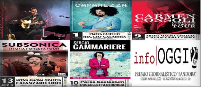 "Fatti di musica" in Calabria: domani sera il live di Cristiano De Andre', poi una raffica di eventi