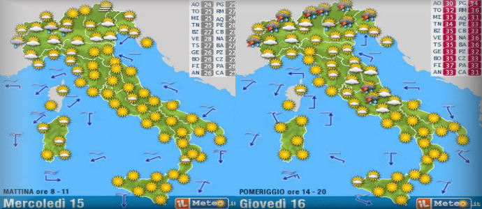 Meteo - Allarme Caronte: Punte di 41°C fino a Domenica