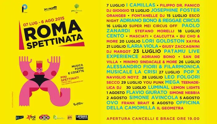 Roma Spettinata "Ecco il programma oltre 10 concerti"