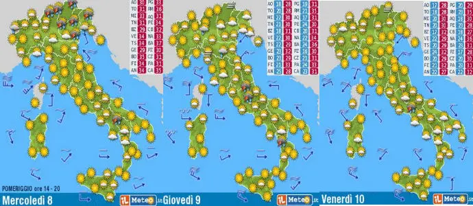 Meteo: Violenti temporali su Trentino alto Adige, Friuli Venezia Giulia e Veneto "caldo dal Weekend"