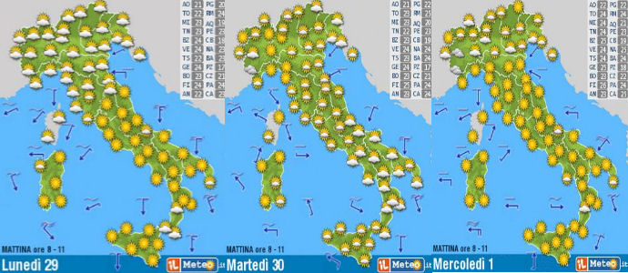 Meteo: Record in arrivo per 10 giorni con l'anticiclone Flegetonte: un fiume di caldo africano