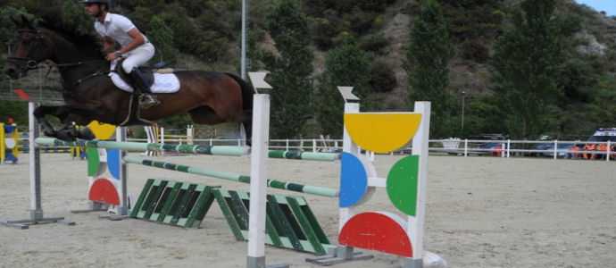 Enzo Bruno, alla 2° giornata del concorso organizzato dalla federazione nazionale sport equestri